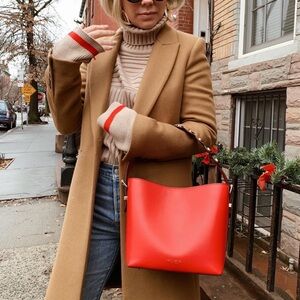 Henri Bendel Surrey red leather bag